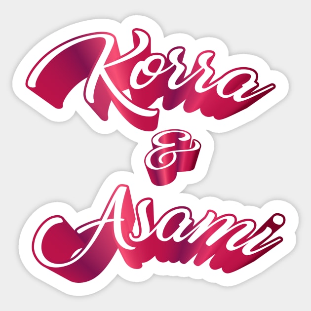 Korra & Asami Sticker by Sthickers